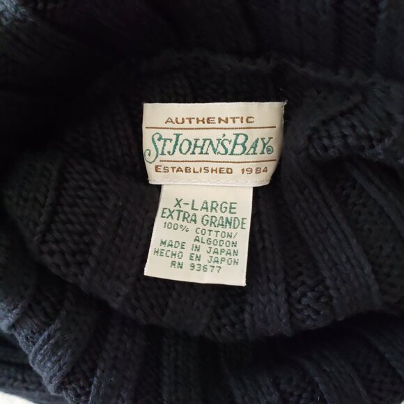 St. John's Bay Black Ribbed Knit Turtleneck - Size XL - Picture 3 of 4